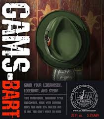 L.A. Gams-Bart beer Label Full Size