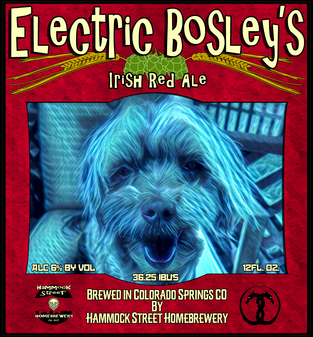 Electric Bosley's beer Label Full Size