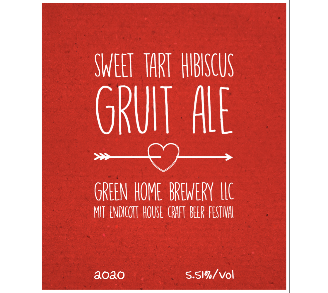 Sweet Tart Hibiscus beer Label Full Size