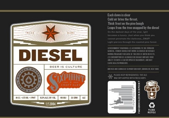 Sixpoint Diesel 2005 beer Label Full Size