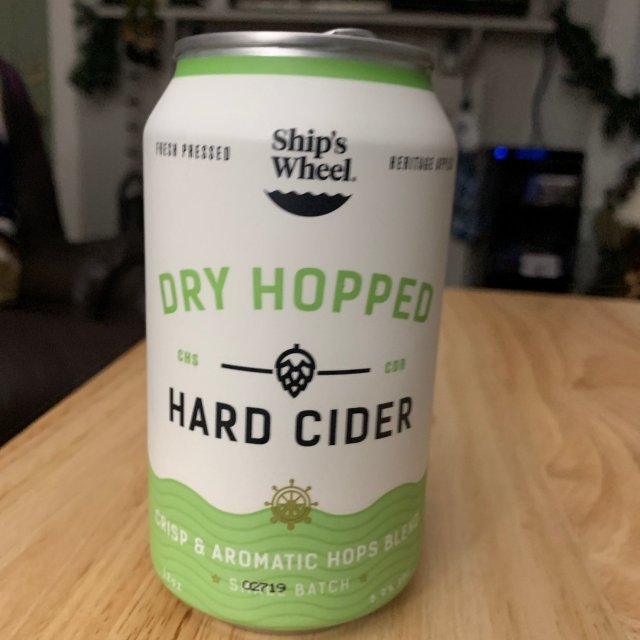 Ship's Wheel Dry Hopped Cider beer Label Full Size