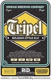 Ninkasi R and D Tripel Belgian Style beer Label Full Size