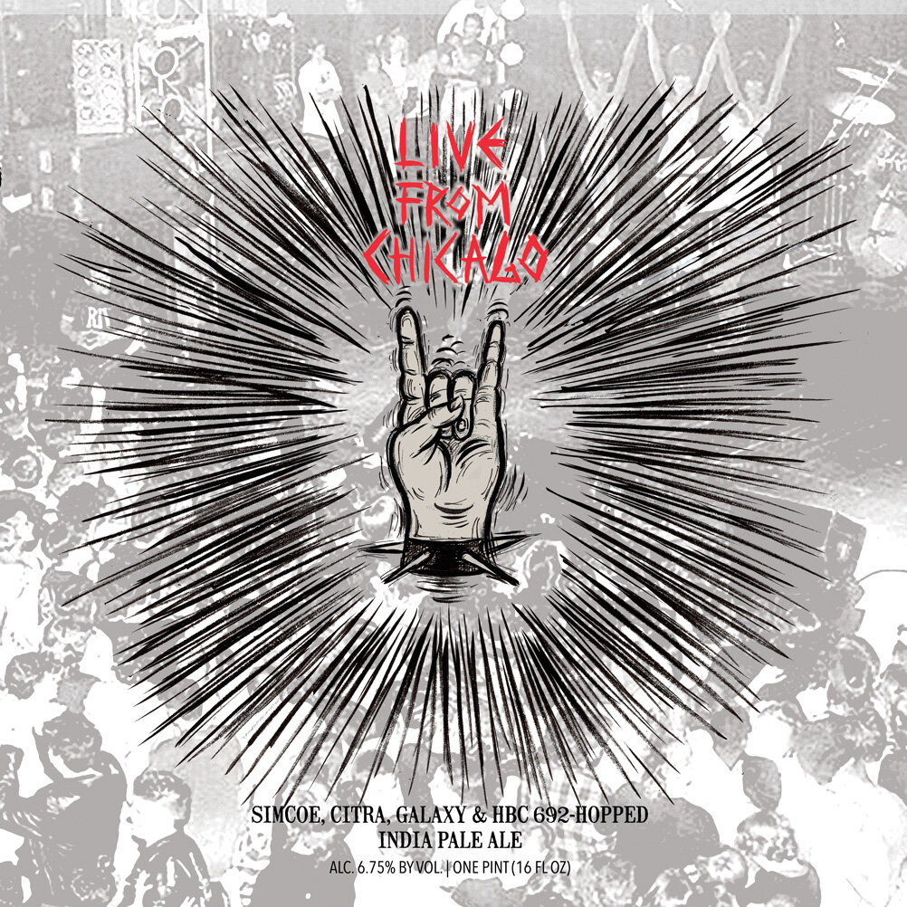 Hop Butcher for the World Live From Chicago beer Label Full Size