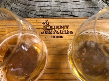 Burnt Marshmallow Saskatoon Farmhouse Ale beer Label Full Size