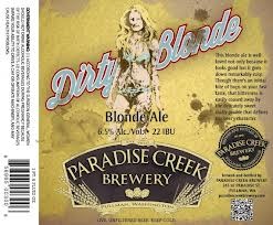 Paradise Creek Dirty Blonde beer Label Full Size