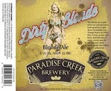 Paradise Creek Dirty Blonde beer