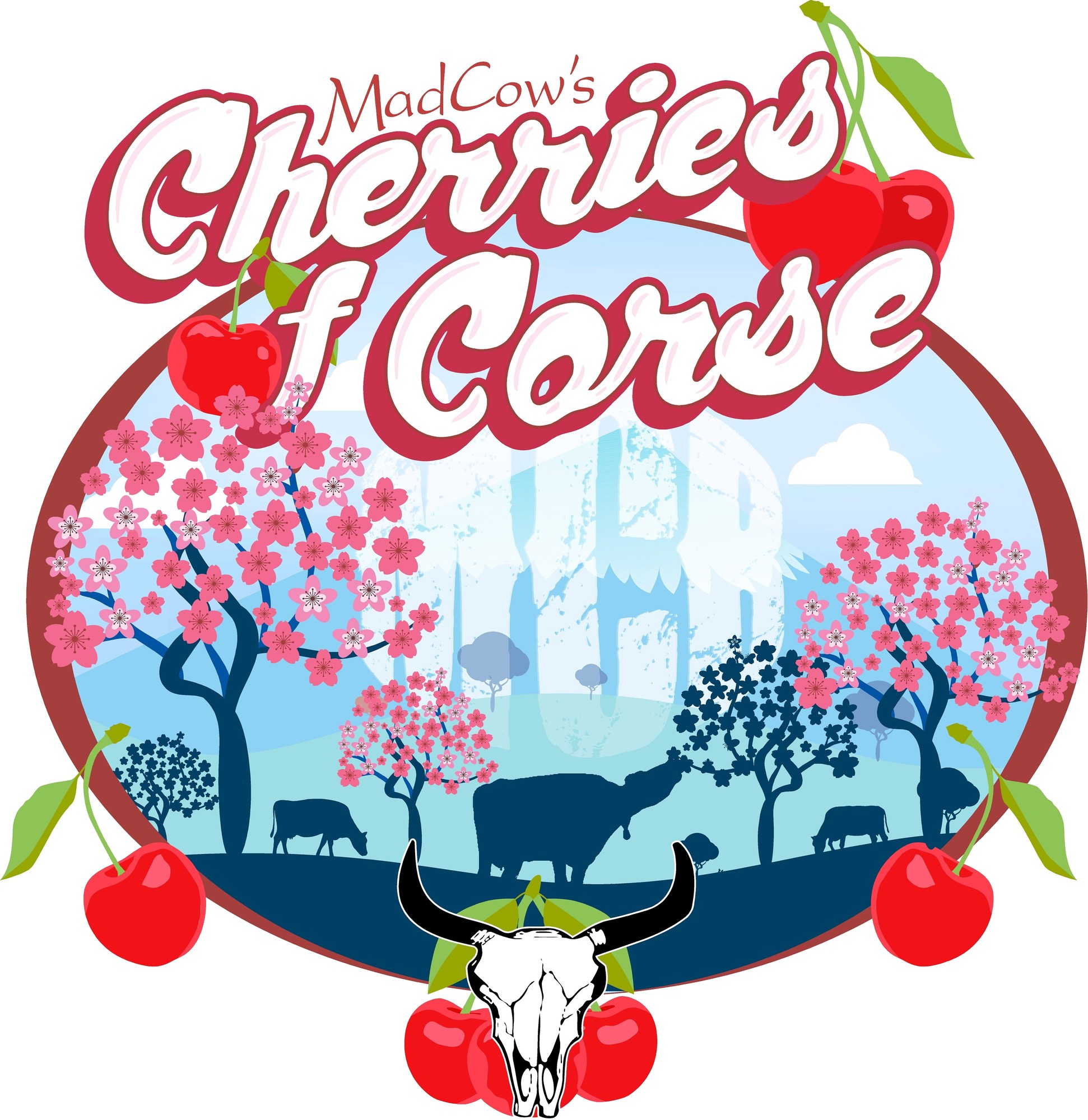MadCow Cherries Of Corse beer Label Full Size