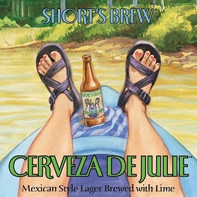 Short's Cerveza De Julie beer Label Full Size