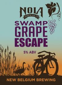 NOLA + New Belgium Swam Grape Escape beer Label Full Size