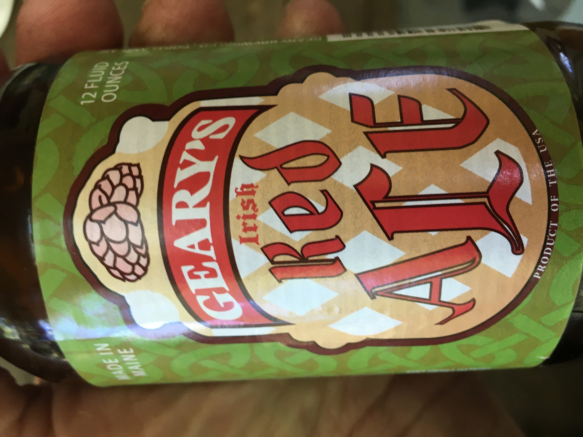 Geary Irish Red beer Label Full Size