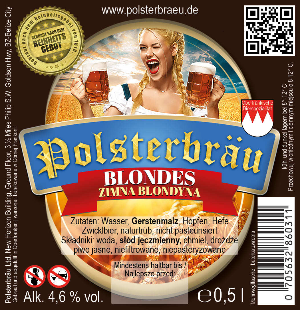 Polsterbräu Blondes beer Label Full Size