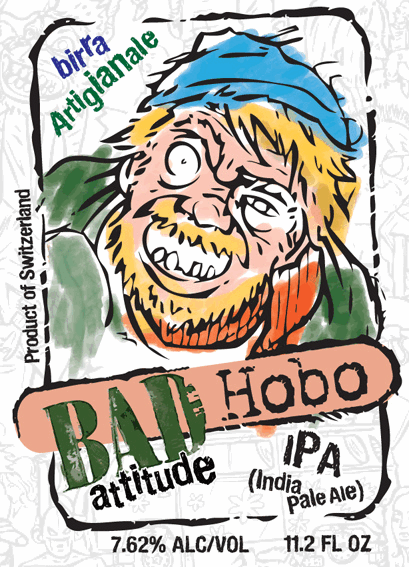 Bad Attitude Hobo IPA beer Label Full Size