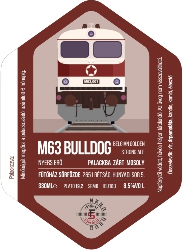 M63 BULLDOG beer Label Full Size