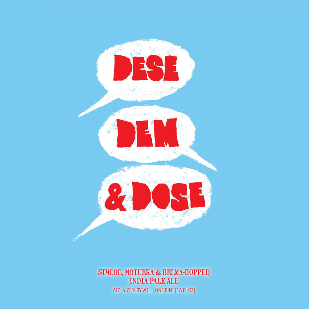 Hop Butcher for the World Dese Dem & Dose beer Label Full Size