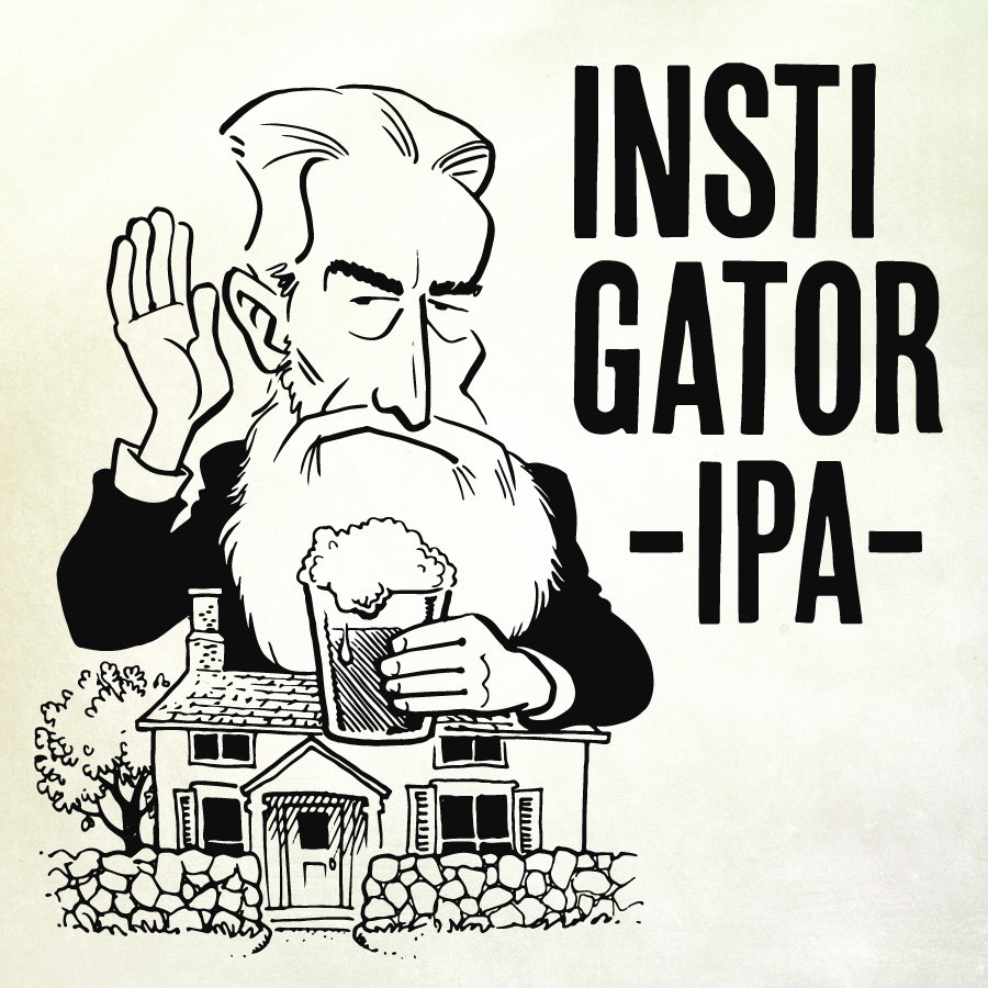 Instigator IPA beer Label Full Size