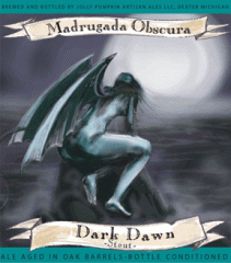 Jolly Pumpkin Madrugada Obscura 2012 beer Label Full Size