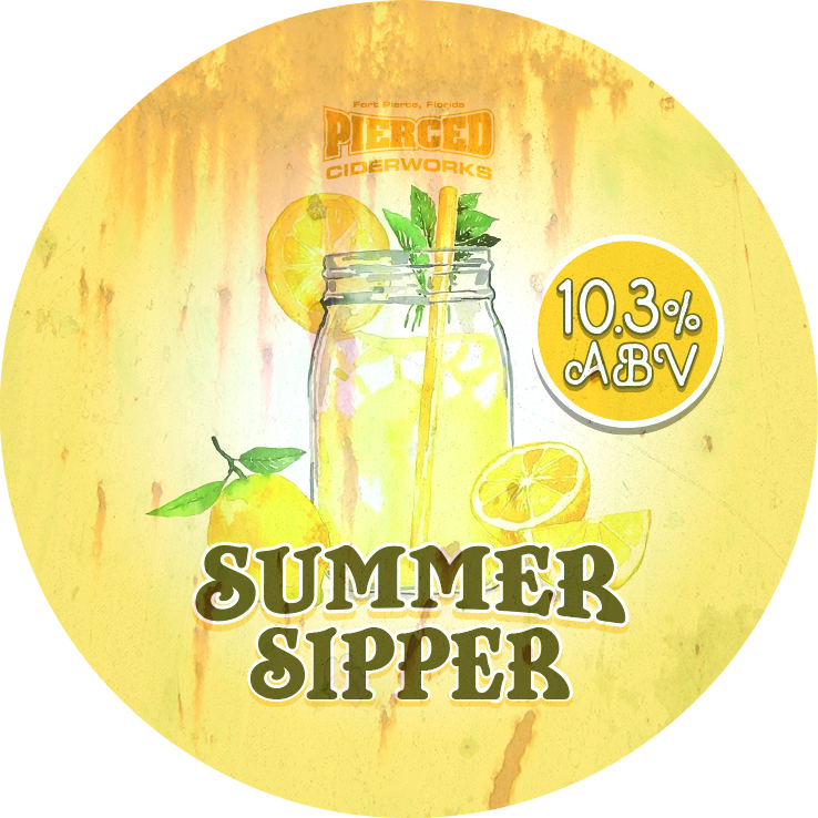 Pierced Cider Summer Sipper beer Label Full Size