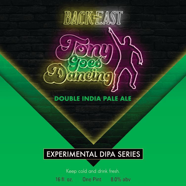 Back East Tony Goes Dancing Batch #24 beer Label Full Size