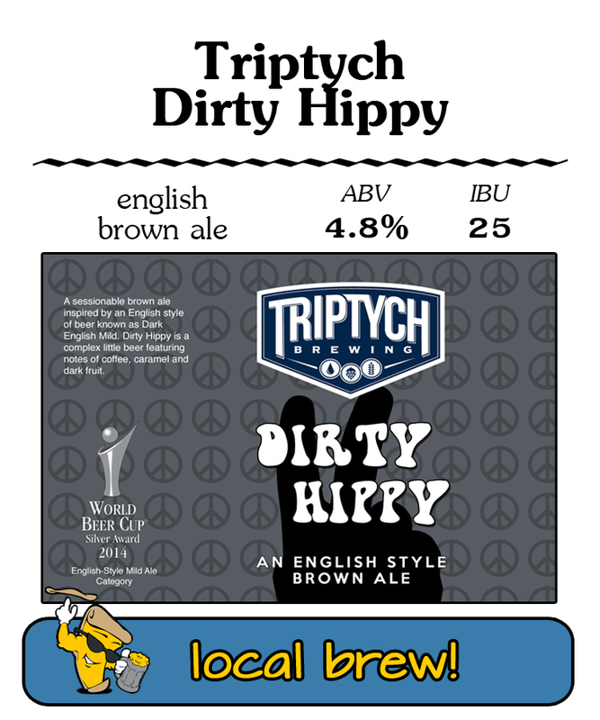 Triptych Dirty Hippy beer Label Full Size