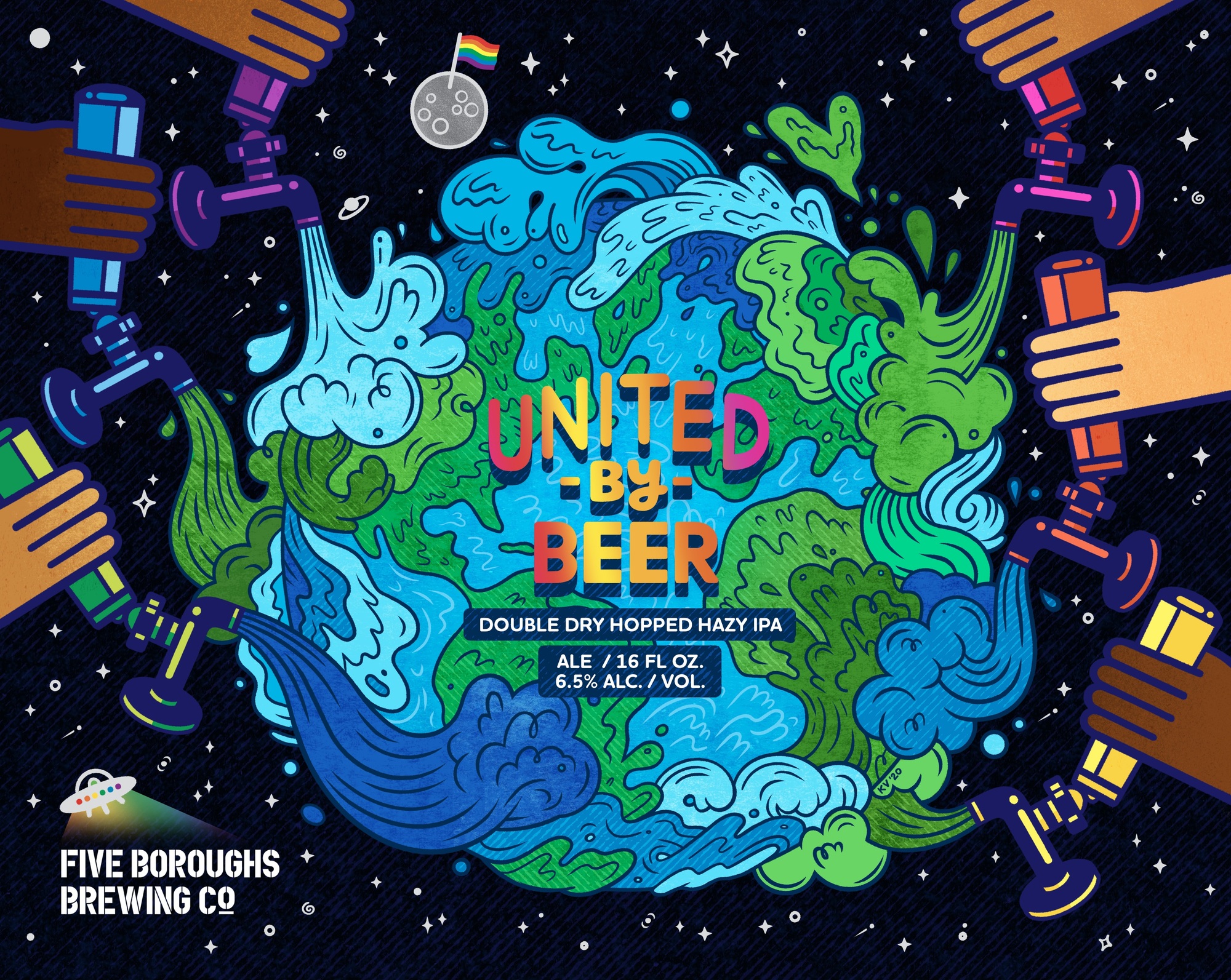 Five Boroughs United By Beer (2020 - see new version) beer Label Full Size