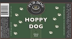 Pub Dog Hoppy Dog Ale beer Label Full Size