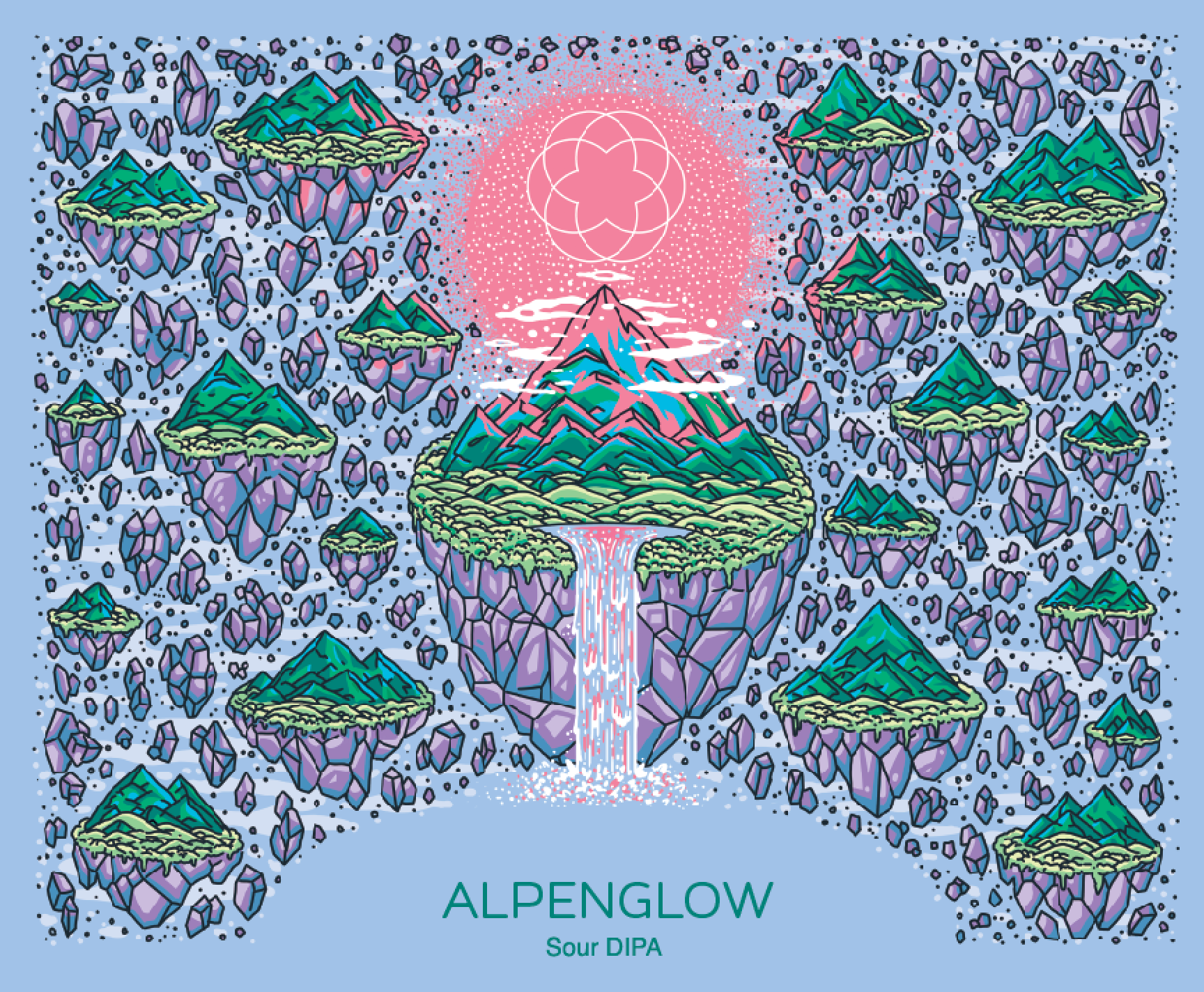 Hudson Valley Alpenglow beer Label Full Size