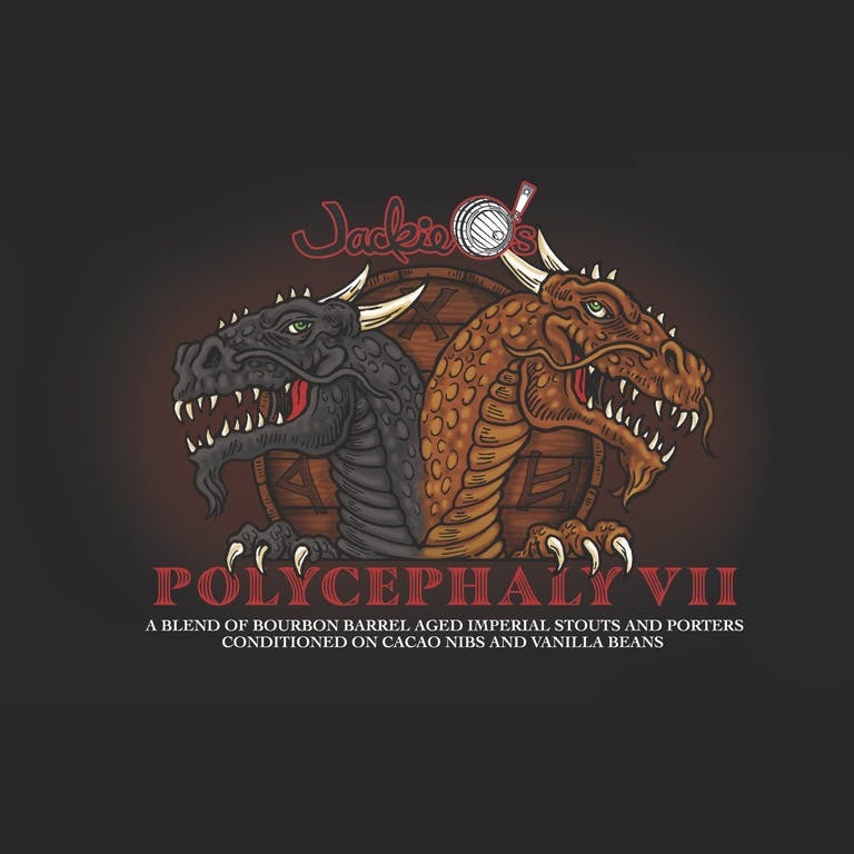 Jackie O's Polycephaly VII beer Label Full Size