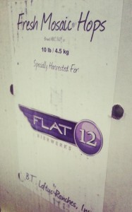 Flat 12 Mosaic Fresh Hop beer Label Full Size