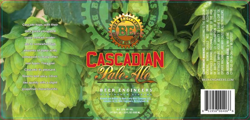 Beer Engineers Cascadian Pale Ale beer Label Full Size