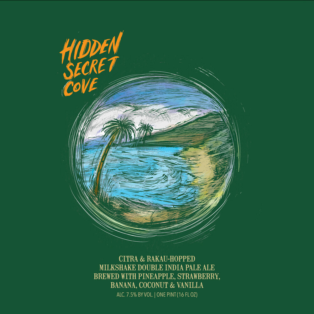 Hop Butcher for the World Hidden Secret Cove beer Label Full Size