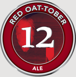 Flat 12 Red Oat-tober beer Label Full Size