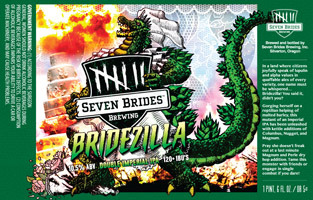 Seven Brides Bridezilla beer Label Full Size