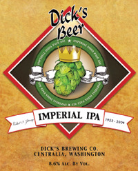 Dick's Imperial IPA beer Label Full Size