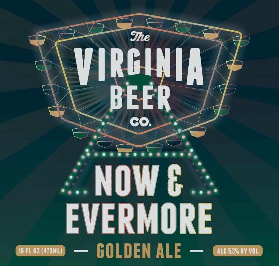 Virginia Beer Co. Now & Evermore beer Label Full Size