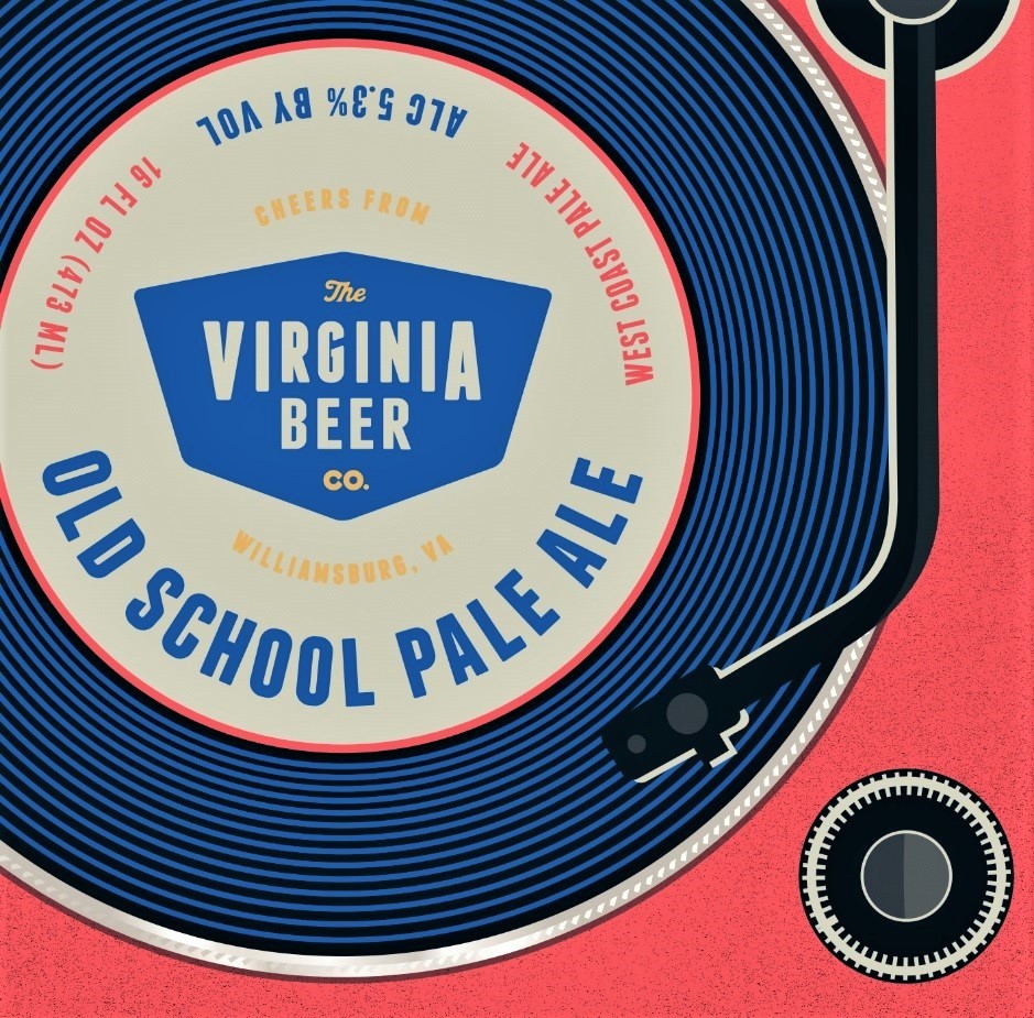 Virginia Beer Co. Old School Pale Ale beer Label Full Size