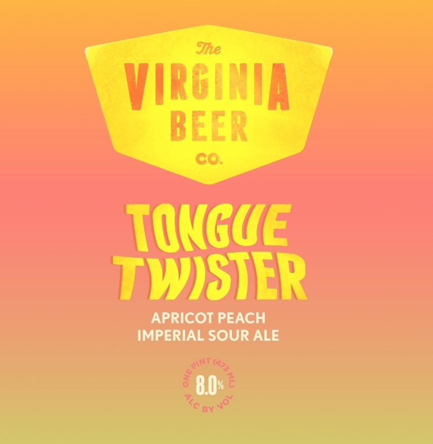 Virginia Beer Co. Tongue Twister beer Label Full Size