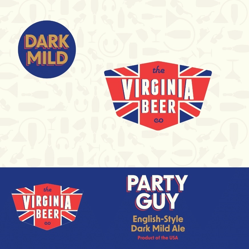 Virginia Beer Co. Party Guy beer Label Full Size