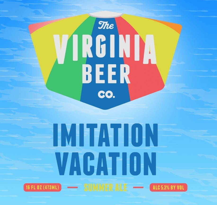 Virginia Beer Co. Imitation Vacation beer Label Full Size