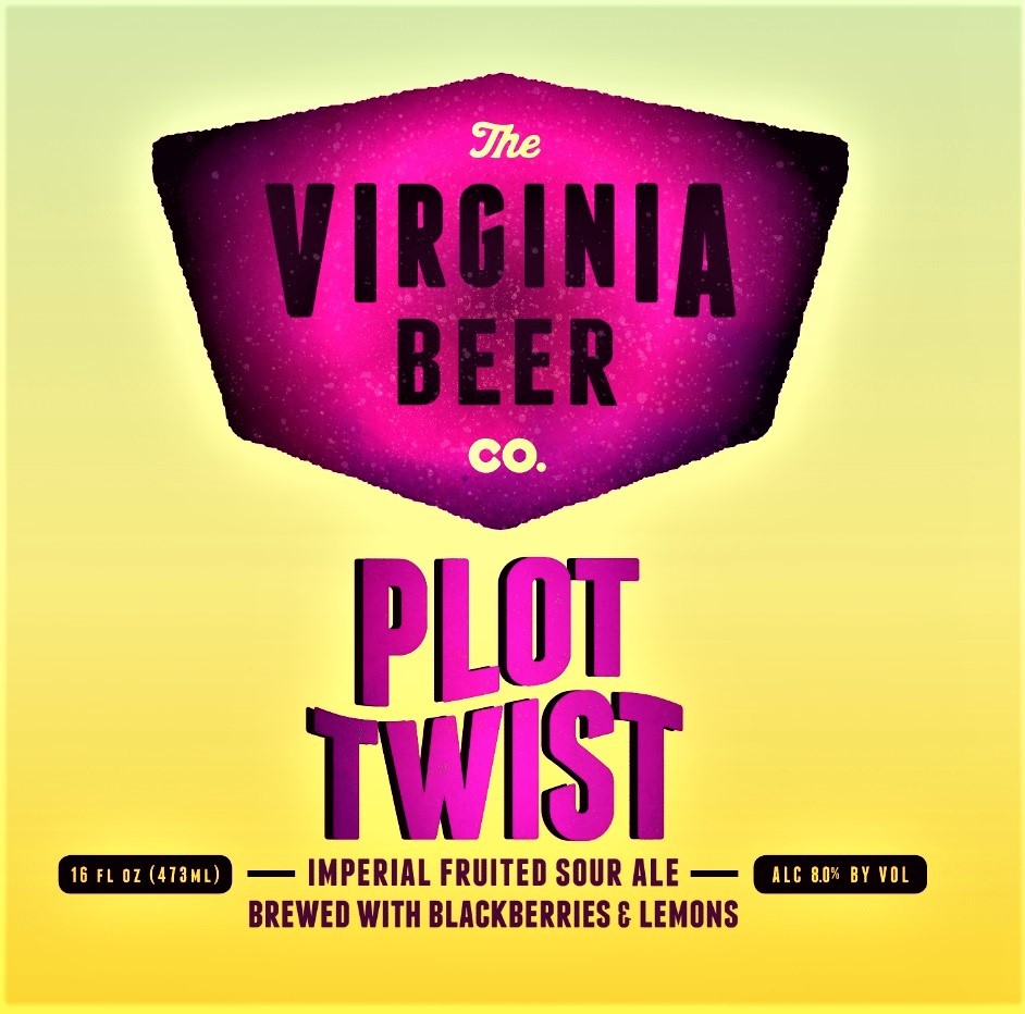 Virginia Beer Co. Plot Twist beer Label Full Size