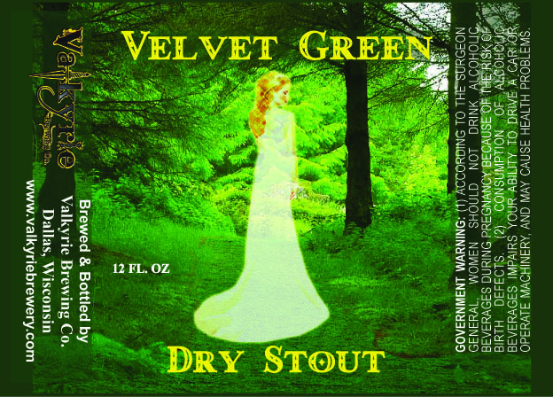 Valkyrie Velvet Green beer Label Full Size