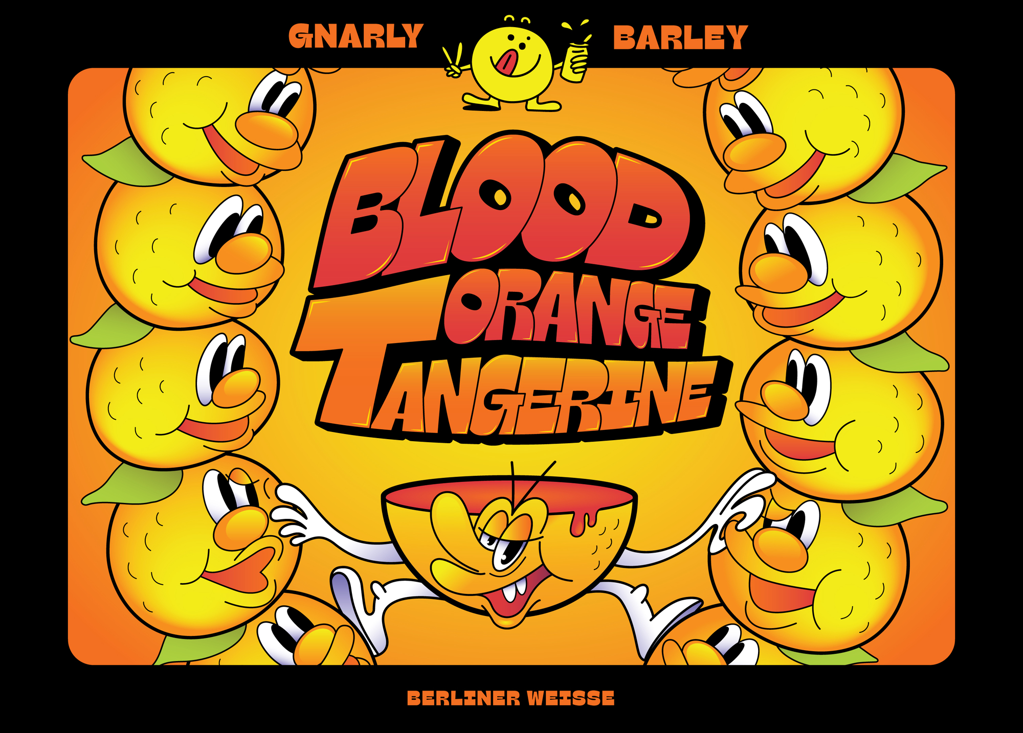 Gnarly Barley Blood Orange Tangerine beer Label Full Size