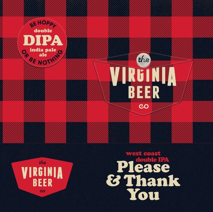 Virginia Beer Co. Please & Thank You beer Label Full Size