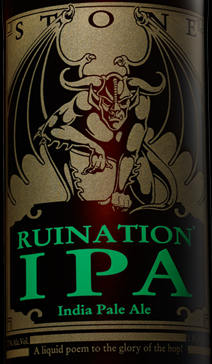 Stone Ruination w/ Orange Zest & Vanilla Bean beer Label Full Size