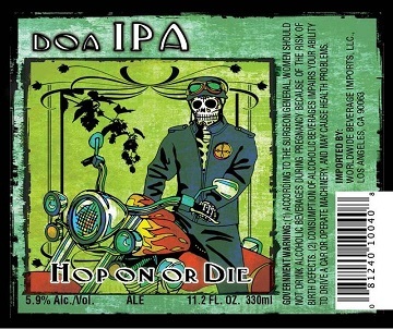 Dia De Los Muertos Hop On Or Die IPA beer Label Full Size