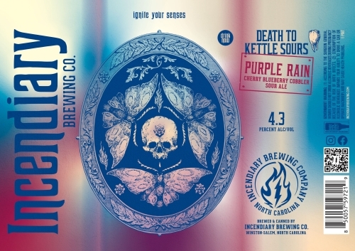 Incendiary DTKS: Purple Rain beer Label Full Size