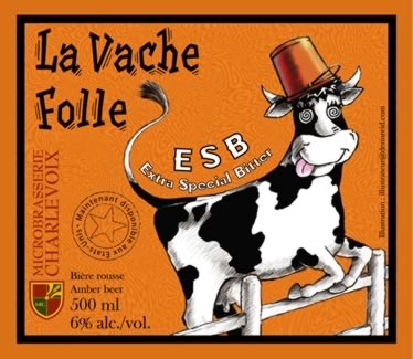 Charlevoix Vache Folle beer Label Full Size