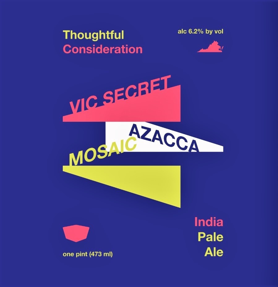Virginia Beer Co. Thoughtful Consideration beer Label Full Size