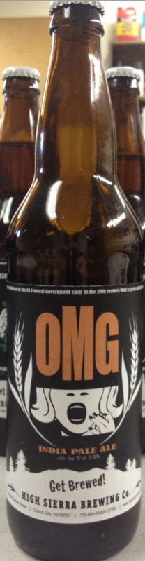 High Sierra OMG beer Label Full Size