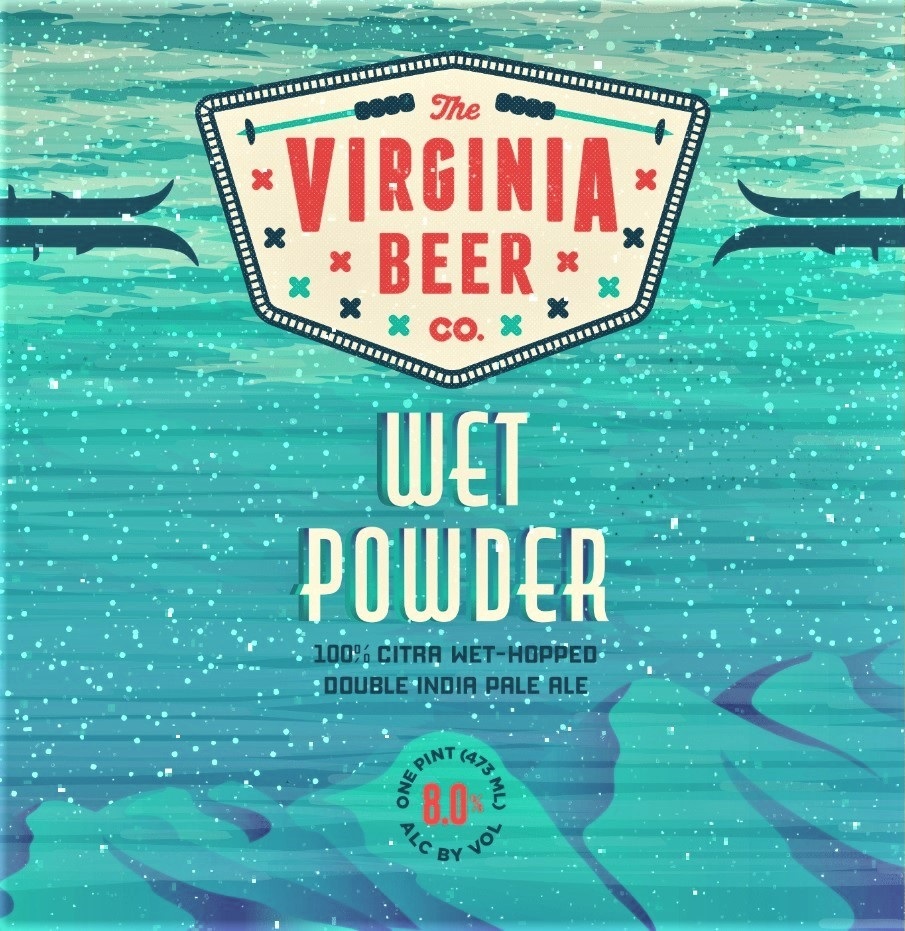 Virginia Beer Co. Wet Powder beer Label Full Size