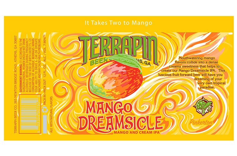 Terrapin Mango dreamsicel beer Label Full Size